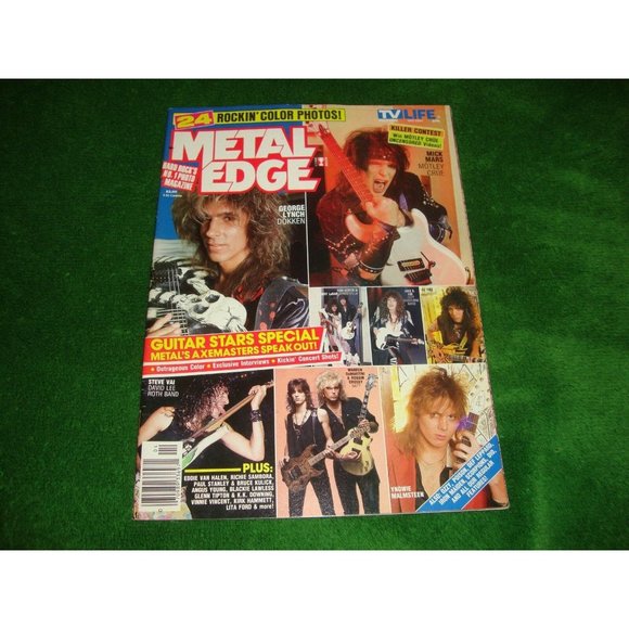 METAL EDGE 4/87 motley crue/dokken/van halen/stryper/ratt/wasp/poison/lita ford